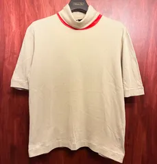 【BARNEYS NEWYORK 取り扱い】 MADE IN ITALY製 ALESSANDRO DELL' ACQUA タートルネックニットTシャツ ベージュ 46サイズのサムネイル