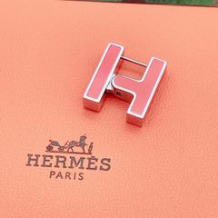 ◇エルメス◇ハバスキュール ピアス 片耳用 シルバー レッド 6.0g 