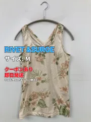RIVET &SURGE リベットアンドサージ タンクトップ M ベージュ 花柄・ボタニカル柄 カップなし レディースのサムネイル