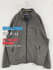 SPALDING スポルディング ブルゾン LL グレー ボア 無地 ミドル丈 フードなし ジップアップ メンズのサムネイル