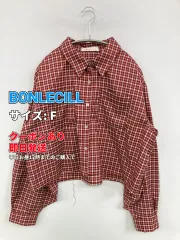 BONLECILL ボンルシール シャツ/ブラウス F レッド レギュラーカラー 長袖 ショート丈 チェック柄 ストレッチ レディースのサムネイル