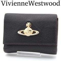 極美品】ヴィヴィアンウエストウッド 三つ折り がま口 財布 レザー