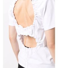 Cecilie Bahnsen グレー フリル長袖Tシャツ XS - メルカリ