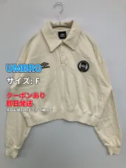 UMBRO アンブロ スウェット F アイボリー コットン スウェット ワンポイント ブランドロゴ 刺繍 長袖 レディースのサムネイル