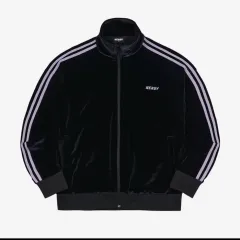 NERDY ツアーベルベット トラック ジャケット ブラックのサムネイル