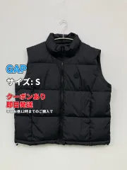 GAP ギャップ ダウンベスト S ブラック 無地 ワンポイント フードなし レディースのサムネイル
