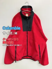 Columbia コロンビア ブルゾン M レッド 無地 ワンポイント ブランドロゴ ミドル丈 フードなし ジップアップ レディースのサムネイル