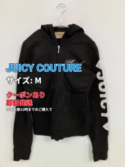 JUICY COUTURE ジューシークチュール パーカー M ブラック コットン 無地 ワンポイント ブランドロゴ ジップアップ 長袖 レディースのサムネイル