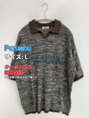 Perushu ペルーシュ ニット/セーター L ニット ブランドロゴ その他総柄 ミドル丈 半袖 Vネック メンズ レディースのサムネイル