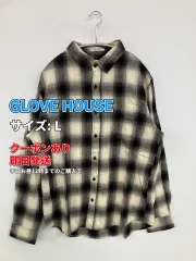GLOVE HOUSE グローブハウス シャツ/ブラウス L アイボリー コットン チェック柄 ミドル丈 長袖 レギュラーカラー メンズのサムネイル