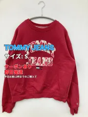 TOMMY JEANS トミージーンズ スウェット S レッド コットン 前面プリント ブランドロゴ 長袖 レディースのサムネイル