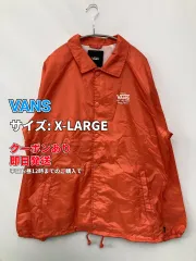 VANS バンズ ナイロンジャケット X-LARGE オレンジ 無地 ワンポイント ブランドロゴ フードなし メンズ レディースのサムネイル