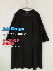 Add Rouge ワンピース 23ABR ブラック 無地 半端袖 ひざ丈 フレア レディースのサムネイル