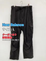 New Balance ニューバランス カーゴパンツ L ブラック コットン フルレングス 無地 ワンポイント ブランドロゴ スタンダード ストレート レギュラー ウエストゴム・紐 メンズのサムネイル