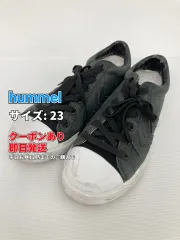 hummel ヒュンメル スニーカー 23 ブラック 無地 ブランドロゴ 紐 ローカット レディースのサムネイル
