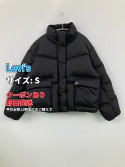 Levi's リーバイス ダウンジャケット/コート S ブラック ナイロン 無地 ワンポイント ブランドロゴ ショート丈 ミドル丈 フードなし ジップアップ レディースのサムネイル