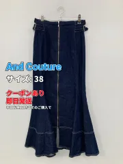 And Couture アンドクチュール デニムスカート 38 ネイビー レディースのサムネイル