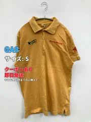 GAS ポロシャツ S イエロー 無地 バックプリント ワンポイント ブランドロゴ 刺繍 半袖 メンズのサムネイル
