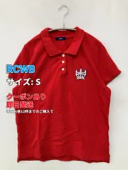RCWB ポロシャツ S レッド 無地 半袖 レディースのサムネイル