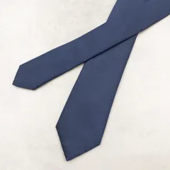 Dior homme ディオールオム ネクタイ ナロータイ 無地 ソリッド ネイビー シルク イタリア製 メンズ b01794のサムネイル