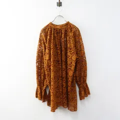 未使用 2024AW ハグオーワー クロスアンドクロス HUG O WaR Cloth&Cross サラサレースブラウス F＼ブラウン チュニック【2400015032016】のサムネイル