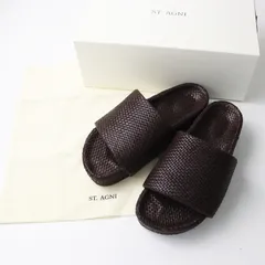 セントアグニ ST. AGNI  AP STUDIO ウーブンプラットフォームスライド サンダル 38(24cm) チャイロ／服飾 くつ 羊革【2400015039541】のサムネイル