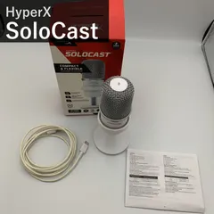 ハイパーエックス HyperX SoloCast USBスタンドアロンマイク ホワイト 519T2AA PC/PS4/PS5対応 単一指向性 タップミュート LEDインジケーター 国内正規品 配信向けコンデンサーマイクのサムネイル