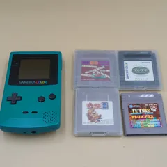 【D45442】動作確認済 GAMEBOY COLOR（CGB-001）ブルー ソフト４本付 美品