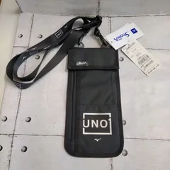 【TAKA121-55】△ タグ付き MIZUNO ミズノ ｢ MIZUNO×宇野昌磨 コラボ UNO 1 チケットホルダー (ネックポーチ) ｣ レディース ブラックのサムネイル