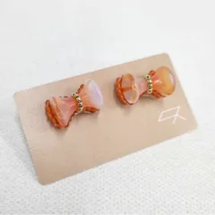 tamas ビーズ ヴィンテージ素材 アクセサリー ピアス オレンジ レディース タマス【中古】6-0615G◎のサムネイル