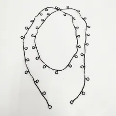 Haat ISSEY MIYAKE ビーズ 花モチーフ HA41-AK101-19 ネックレス ブラック ホワイト レディース ハートイッセイミヤケ【中古】6-0615G◎のサムネイル