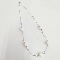 INDIVI アクセサリー ネックレス ホワイト クリア レディース インディヴィ【中古】6-0615G◎のサムネイル