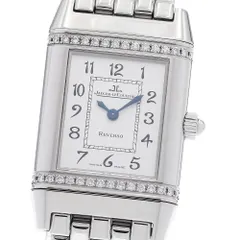 ジャガー・ルクルト JAEGER-LECOULTRE Q2658120/265.8.08 レベルソ フローラル ダイヤベゼル クォーツ レディース 良品 _962995のサムネイル