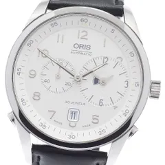 オリス ORIS 7513 クラシック ワールドタイマー デュアルタイム デイト 自動巻き メンズ 良品 _966603のサムネイル