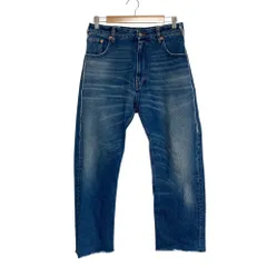 良品 MM6 Maison Margiela エムエムシックス メゾンマルジェラ カットオフ カーブデニムパンツ S32LA0210 サイズ38 ブルー レディース 古着 中古 USEDのサムネイル
