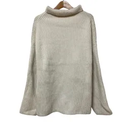 美品 ESTNATION エストネーション 畦ハイネックプルオーバー ニット セーター F アイボリー レディース 古着 中古 USEDのサムネイル