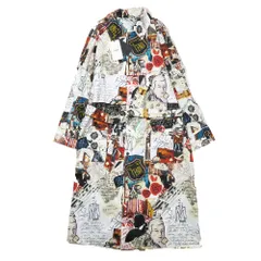 未使用 FENDI フェンディ カール・ラガーフェルド カールコラージュ ステンカラーコート FF0295 A9N4 ロング ジャケット 46 マルチ メンズ 古着 中古 USEDのサムネイル