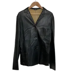 良品 JIL SANDER ジルサンダー ラムレザー ジャケット サイズ36 ブラウン レディース 古着 中古 USEDのサムネイル
