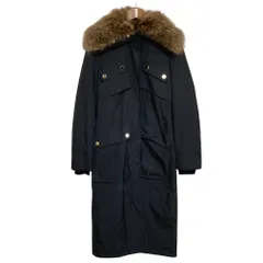 良品 GUCCI グッチ ファーカラー ベルテッド ロングコート サイズ38 ブラック レディース 古着 中古 USEDのサムネイル