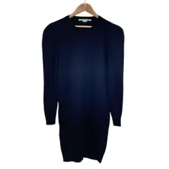 美品 STELLA McCARTNEY ステラマッカートニー ウール パワーショルダー ミニワンピース サイズ36 ネイビー レディース 古着 中古 USEDのサムネイル