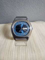 セイコー S-WAVE オートマチック 自動巻腕時計 ブルー デイデイト 蓄光 