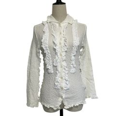 ⭐️meイッセイミヤシースルークレープ白ブラウス極美品⭐️ - メルカリ