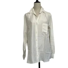 美品 23SS MUSE de Deuxieme Classe ミューズドゥドゥーズィエムクラス シルク ウォッシュ シャツ ブラウス F ホワイト レディース 古着 中古 USEDのサムネイル