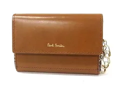 ■美品■ Paul Smith ポールスミス レザー 4連 キーケース 鍵入れ コインパース 小銭入れ レディース メンズ ブラウン系 DN8476のサムネイル