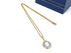WEDGWOOD ウェッジウッド ジャスパー カメオ ネックレス ペンダント アクセサリー レディース ゴールド系×ブルー系 DN8513のサムネイル