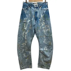美品 Vivienne Westwood ヴィヴィアンウエストウッド アングロマニア ペイントダメージ加工 デニムパンツ ジーンズ 40 ライトブルー レディース 古着 中古 USEDのサムネイル
