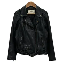 良品 Rouge vif ルージュヴィフ ダブルライダースジャケット サイズ38 ブラック レディース 古着 中古 USEDのサムネイル