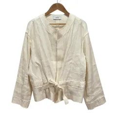 良品 23SS ASTRAET アストラット バイオ加工 ノーカラージャケット サイズ0 ホワイト レディース 古着 中古 USEDのサムネイル