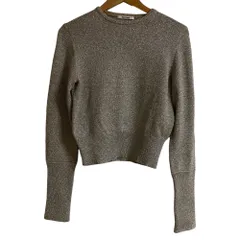 美品 Whim Gazette ウィムガゼット 23年モデル ラメニット セーター サイズF シルバーカラー レディース 古着 中古 USEDのサムネイル