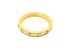 ■美品■ COACH コーチ ラインストーン リング 指輪 アクセサリー 約14号 レディース メンズ ゴールド系 DN8809のサムネイル